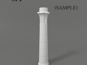 egyptian columns kit 3Dモデル