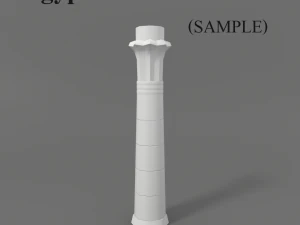 egyptian columns kit 3D Model