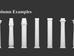 egyptian columns kit 3Dモデル