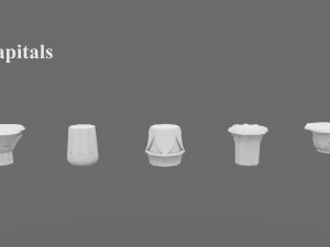 egyptian columns kit 3D Model