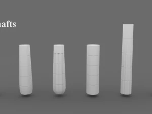 egyptian columns kit 3D Model