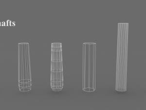 egyptian columns kit 3Dモデル