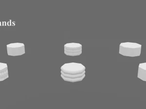 egyptian columns kit 3D Model
