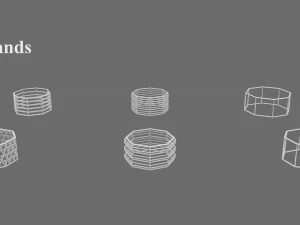 egyptian columns kit 3D Model