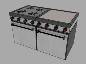 low-poly pbr restaurant pack 3D Model