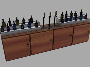 low-poly pbr restaurant pack 3D Модель