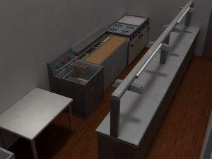 low-poly pbr restaurant pack 3D Модель
