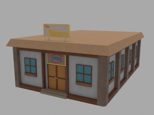 low-poly pbr restaurant pack 3D Модель