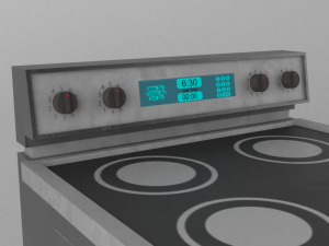 modern pbr stove with wear 3D Model