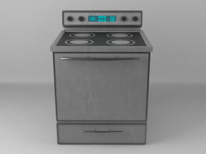 modern pbr stove with wear 3D Model