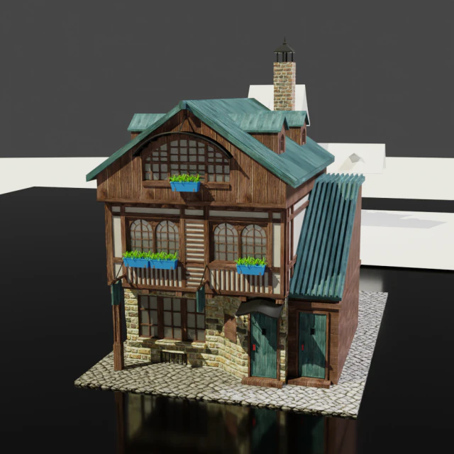 little shop 3D Model .c4d .max .obj .3ds .fbx .stl .blend 