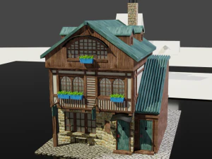 छोटी सी दुकान 3D मॉडल