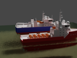 set of schematic vessels 3 pieces 3D Model