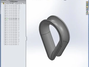 thimble din 6899 solidworks 3D Model