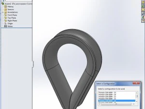 thimble din 6899 solidworks 3D Model