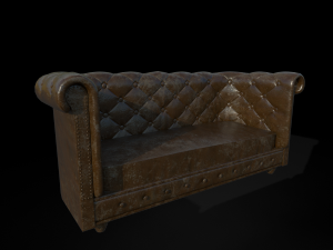 old chesterfield sofa 3Dモデル
