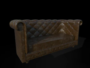 eski chesterfield kanepe 3D Model