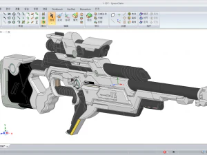 meatooma-d10 stalker d10 concept sniper rifle stl 3D Model
