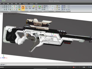 meatooma-d10 stalker d10 concept sniper rifle stl 3D Model