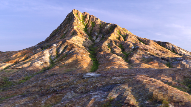 green mountain 3D मॉडल .c4d .max .obj .3ds .fbx .stl .blend 