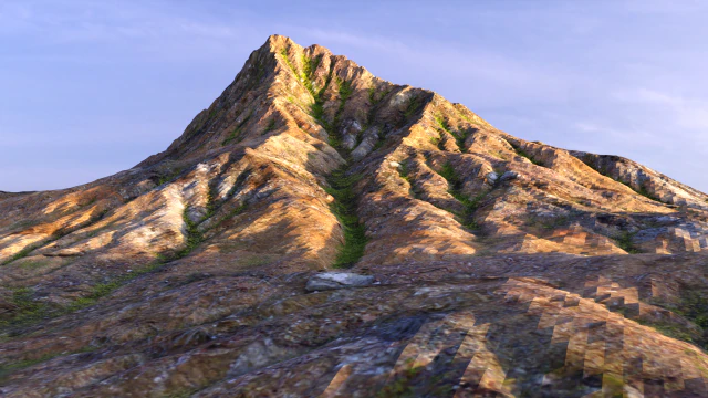 green mountain 3D Model .c4d .max .obj .3ds .fbx .stl .blend 
