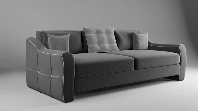 flatford sofa matting gray 3D Model .c4d .max .obj .3ds .fbx .stl .blend