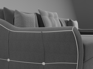 flatford sofa matting gray Model 3D