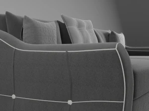 flatford sofa matting gray 3D Model