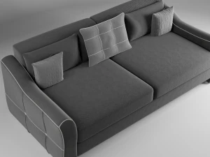 flatford sofa matting gray 3D Model