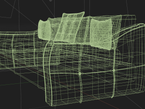 flatford sofa matting gray Model 3D