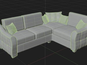 corner sofa francis 513 3D 模型