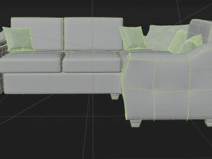 corner sofa francis 513 3D Model