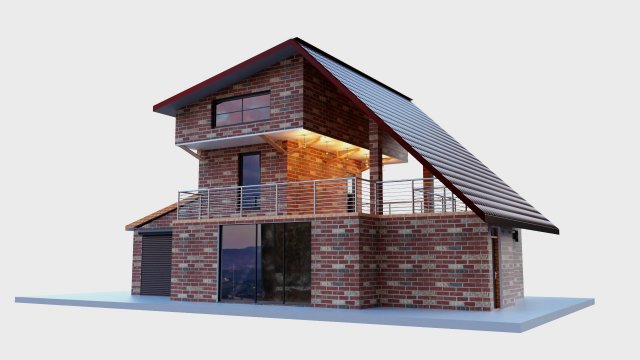 house drawing 3D 模型 .c4d .max .obj .3ds .fbx .stl .blend