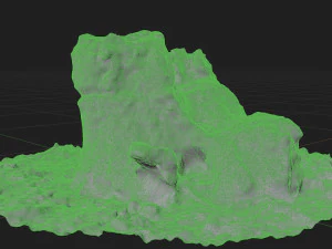 stump in moss 3D Model