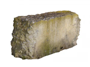 mossy concrete block 3D Model