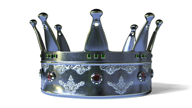 king crown low-poly 3D Model .c4d .max .obj .3ds .fbx .stl .blend 