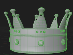 king crown low-poly 3D Model