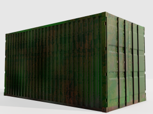 rusty marine container 3D 模型