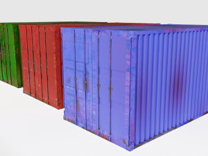 rusty marine container 3D 模型