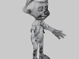 Disney pinocchio 3d rigged in 3ds max 3D-Modell