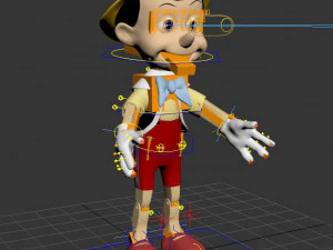 Disney pinocchio 3d rigged in 3ds max 3D Model