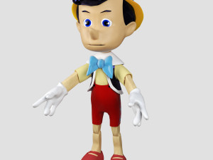 Disney pinocchio 3d rigged in 3ds max 3D-Modell