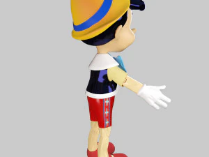 Disney pinocchio 3d rigged in 3ds max 3D Model