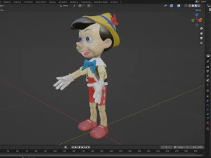 Disney pinocchio 3d rigged in 3ds max 3D Model