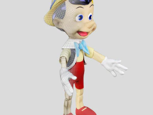 Disney pinocchio 3d rigged in 3ds max 3D Model