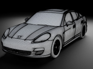 porsche panamera s hybrid 3D Model