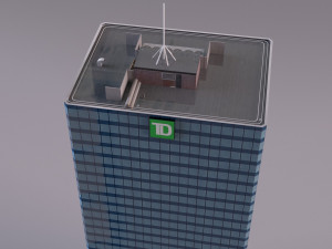 TD Tower Vancouver - Ultra-Low-Poly 3D मॉडल