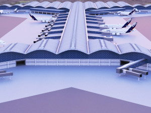 Hong kong international airport 3D Model