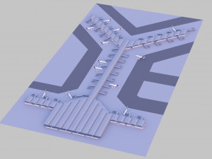 Hong kong international airport 3D-Modell