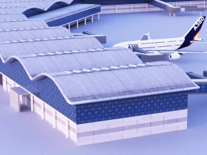 Hong kong international airport 3D Model